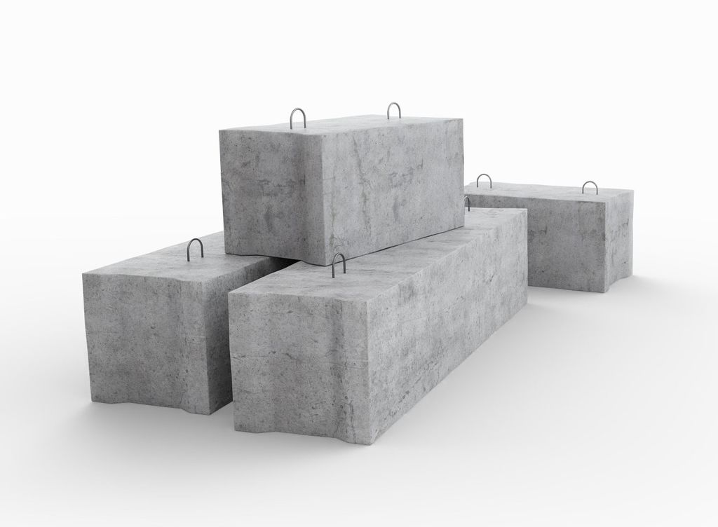 Фундаментный блок сплошной 1180x400x580 мм ФБС 12.4.6-ТГОСТ 13579-2018